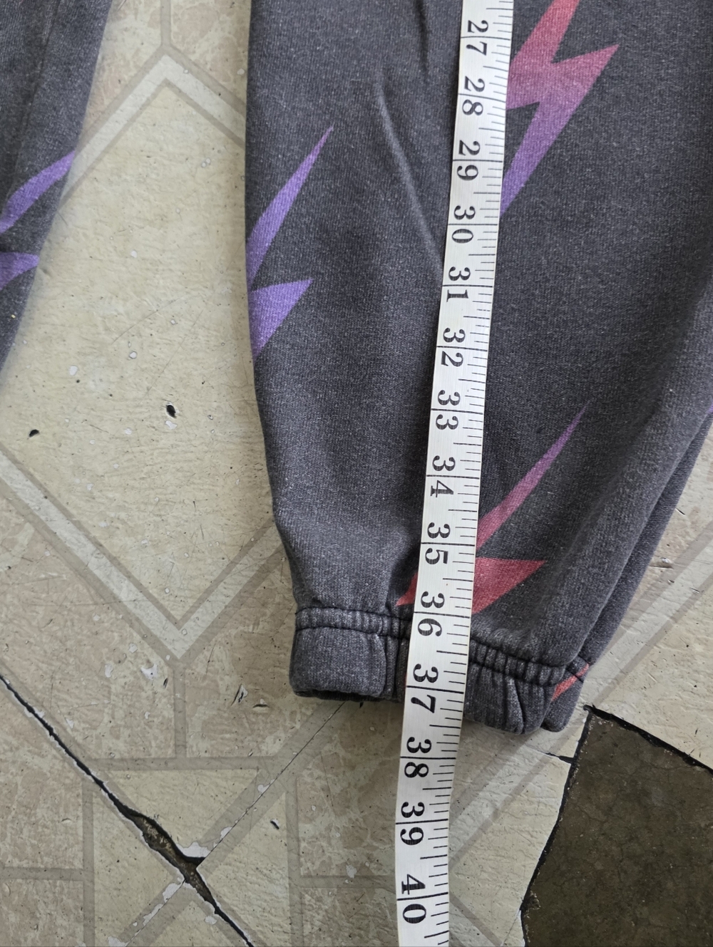 AVIATOR NATION Repeat Lightening Bolt Sweatpants  Rainbow - Picture 4 of 8